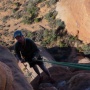 Dominic rappels from Owl Rock.