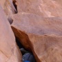 Dominic begins the second pitch by awkwardly forcing himself into the crack...