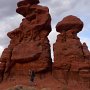 Carsons Tower is a small formation in the Fisher Tower area near Moab, Utah. The easiest route to the summit goes up between the two lobes and is rated 5.7.