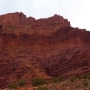 Fisher Towers area as seen from the parking lot. The Kingfisher is the large formation on the right.
