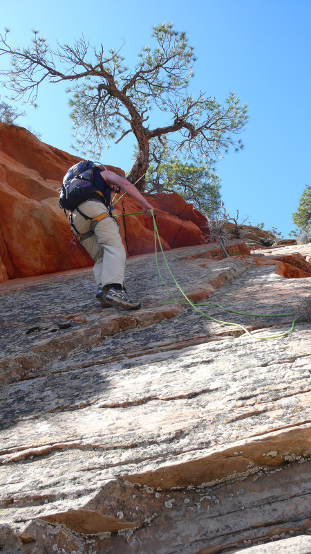 Rappelling the crux