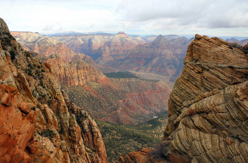 Mount Kinesava view in Zion National Park