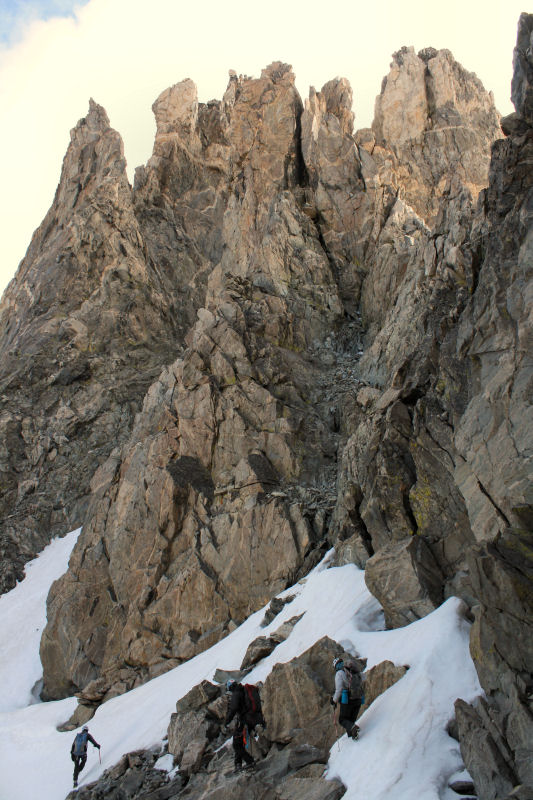Climbing Turret Peak
