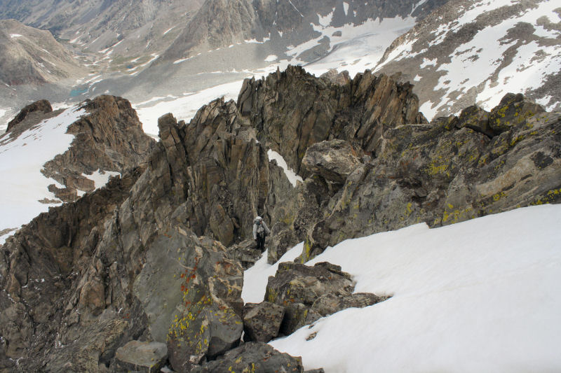 Climbing Turret Peak